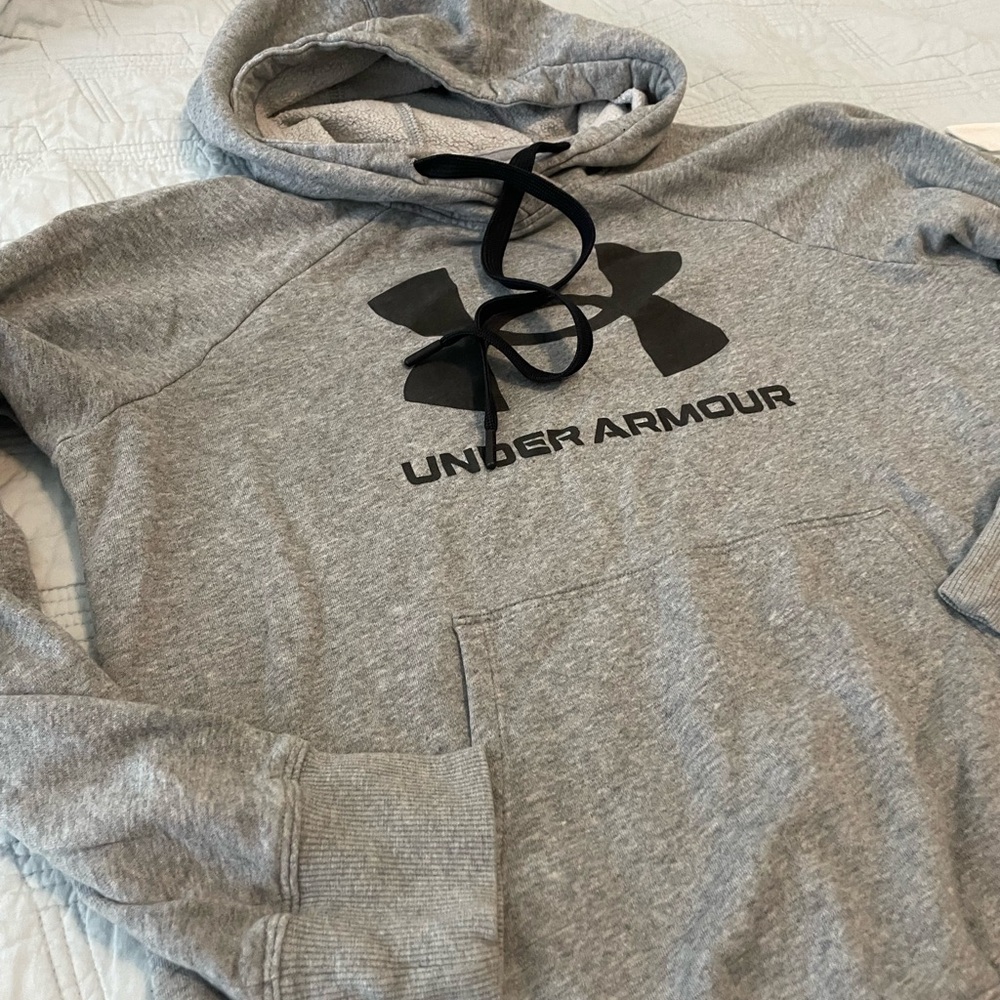 Under Armour Light Gray Sherpa Lined Hoodie